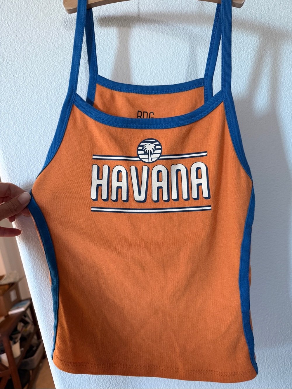 BDG Havana Orange Tank with Blue Trim